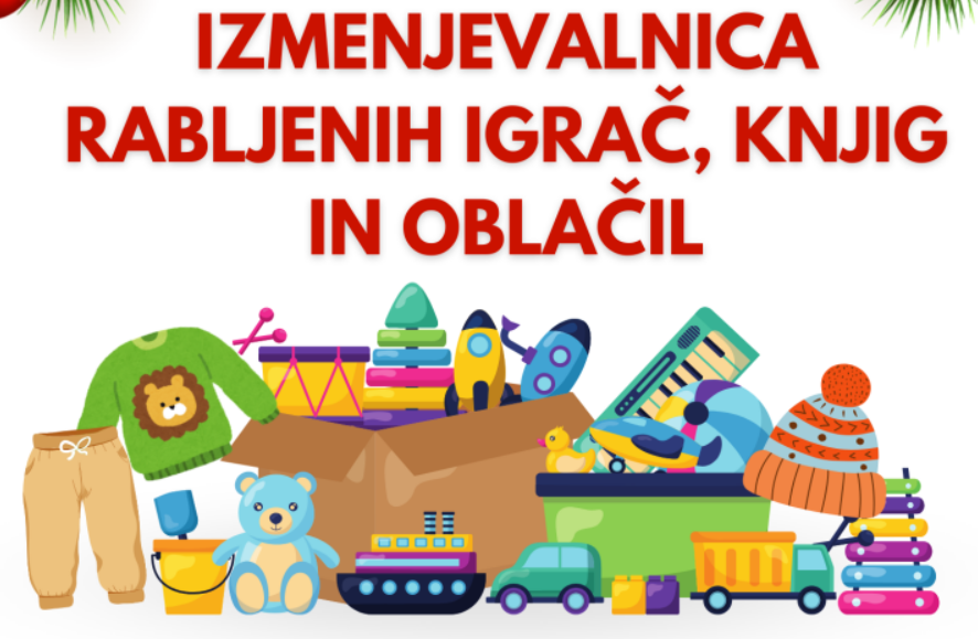 IZMENJEVALNICA RABLJENIH OBLAČIL, OBUTVE, KNJIG IN IGRAČ